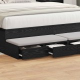 Cumpara ieftin Sertare de pat, negru, 140x36.5x16.5 cm lemn prelucrat