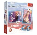 Cumpara ieftin Puzzle Trefl 2 in 1 memo Frozen2 tinutul misterios