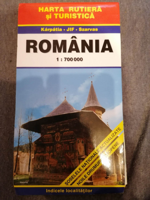 Romania - Harta rutiera si turistica 2008