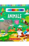 Animale. Carte de colorat cu apa