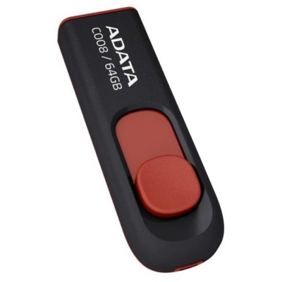 Stick de Memorie 64GB - Adata (AC008-64G-RKD) - Black / Red foto