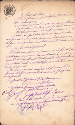 HST A1160 Proces-verbal punere &amp;icirc;n posesie Biserica Ceauș Radu București 1899 foto