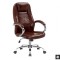 Scaun directorial HM Cody, Cadru Otel, Piele ecologica, Inaltime ajustabila, Mecanism balansare, 130 kg, 119x64x65cm, Maro