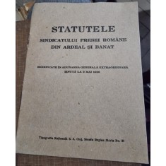 Statutele Sindicatului presei rom&acirc;ne din Ardeal si Banat