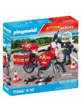 Playmobil Fire Motorcycle &amp; Oil Spill Incident (71466)