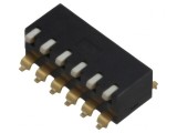 Comutator DIP-SWITCH 6 Secțiuni ON-OFF 0.025A 24VDC
