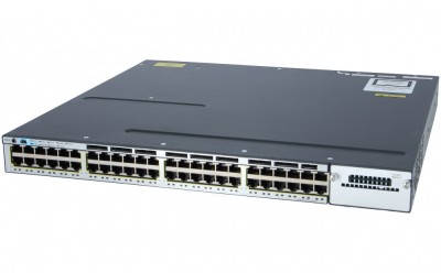 Switch second hand Cisco WS-C3750X-48T-L V01 - 48x Port 10/100/1000 Base-T 1U foto