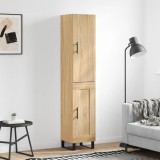 Cumpara ieftin Dulap &icirc;nalt, stejar sonoma, 34,5x34x180 cm, lemn prelucrat