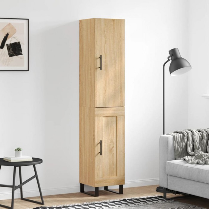vidaXL Dulap &icirc;nalt, stejar sonoma, 34,5x34x180 cm, lemn prelucrat