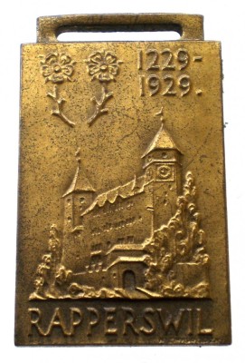 II.079 MEDALIE DISTINCTIE CASTEL RAPPERSWIL 1229-1929 foto