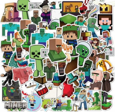 Set 50 stickere abțibilduri stickers Minecraft waterproof foto