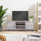 Dulap TV, gri sonoma, 102x30x37,5 cm, lemn prelucrat GartenMobel Dekor, vidaXL