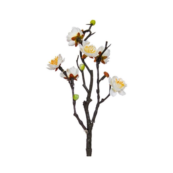 Creanga decorativa artificiala, Migdal, 29 cm, Alb, ATU-089992