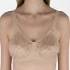 Sutien Clasic Luan Fără Armături S115 Bej 100B, Microfibră &amp; Dantelă, Suport S&acirc;ni Voluminoși, Confortabil, Personalizabil
