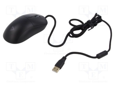 Mouse optic SAVIO neagră și roșie USB A cu cablu 1,8m, 7 butoane foto