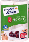 Saugstark&amp;Sicher Prosoape de bucătărie Recycling 3 straturi 280 foi, 2 buc