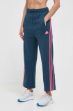 Cumpara ieftin Adidas pantaloni de trening culoarea turcoaz, lat, high waist