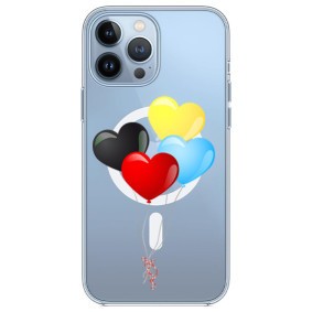 Husa personalizata apple iphone 15 pro max, magsafe, balloons of love foto