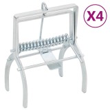 Capcane pentru cartite, 4 buc., argintiu, otel galvanizat
