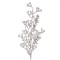 Ramură Decorativă de Crăciun, Glitter Argintiu, Fructe Albe, 74 cm