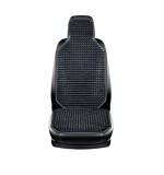 Husa scaun auto cu bile din lemn culoare Neagra 122x42cm Cod: PGP08