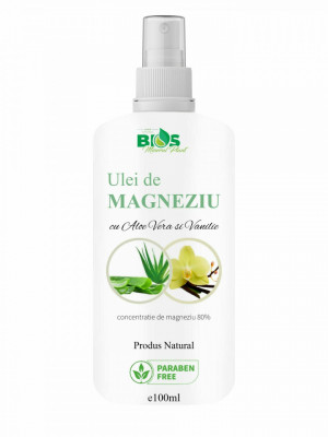 Ulei de Magneziu cu Aloe Vera si Vanilie, 100 ml Bios Mineral Plant foto