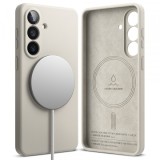 Husa MagSafe pentru Samsung Galaxy S26 S942, Ringke, Silicone, Crem