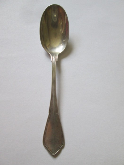 3) Lingurita din argint cu marcaj 800 circa 1920,lungime=101 mm,greutate=8,31 grame