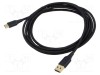 Cablu USB 2.0 VENTION USB A la USB C aurit 2m negru textilă