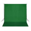 VidaXL Fundal foto, bumbac, verde, 300 x 300 cm, Chroma Key