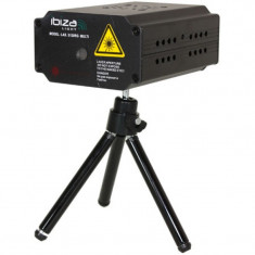 Laser Ibiza Mini Firefly pentru cluburi, 1300 mW, lumini Rosu/Verde, stativ inclus, negru foto