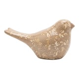 Cumpara ieftin Figurina Pasare ceramica maro crem 21x9x12 cm