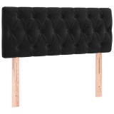Cumpara ieftin Tablie de pat, negru, 100x7x78/88 cm, catifea