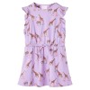 Rochie de copii, m&acirc;neci cu volane șnur talie, lila 92 14600, vidaXL