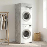 vidaXL Dulap pentru mașina de spălat cu ușă Beton 67,5 x 68 x 200 cm 3422787