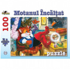 Puzzle 100 piese Motanul Incaltat foto
