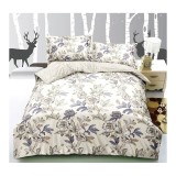 Cumpara ieftin Lenjerie de Pat 4 Piese cu Elastic - Bumbac Satinat - DNA107