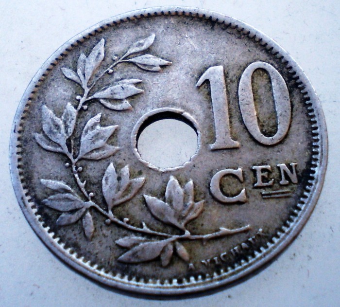 7.442 BELGIA 10 CENTIMES 1921 BELGIE