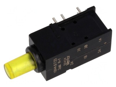 Comutator galben DPDT 0,5A 60VAC foto
