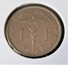 Belgia 1 Franc 1929 foto