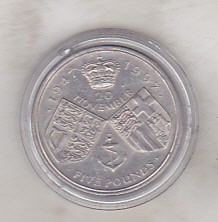 bnk mnd Anglia 5 lire sterline 1997 - Elisabeta si Philip