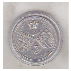 bnk mnd Anglia 5 lire sterline 1997 - Elisabeta si Philip