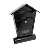 Cutie postala, cu loc pentru ziar, negru, format B6, 29.5x7.5x37.5 cm, Damech