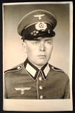 P.209 FOTOGRAFIE CP MILITAR GERMAN WWII OFITER, Alb-Negru, Europa