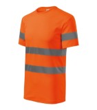 Tricou portocaliu reflectorizant cu benzi reflectorizante 3M
