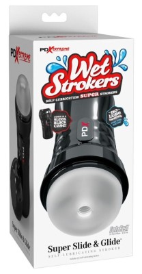 Masturbator cu aspect neutru, transparent Wet Strokers Super Slide &amp;amp; Glide foto