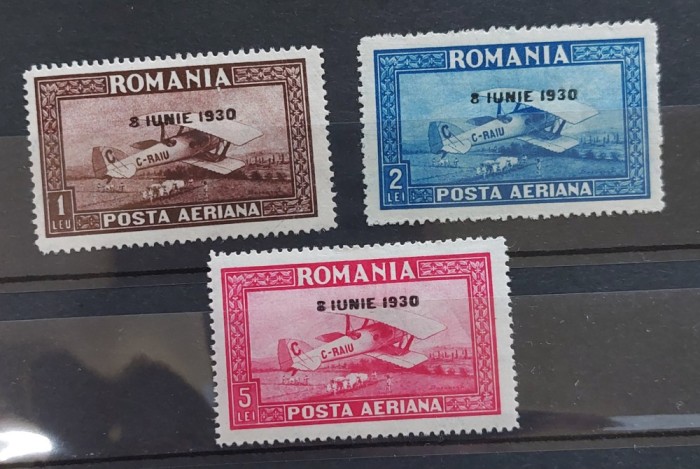 Romania 1930 - C.Raiu,filigran orizontal,supratipar