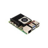 Ventilator activ de răcire H505 pentru Raspberry Pi 5 cu radiator din aluminiu și suflantă &ndash; Argintiu