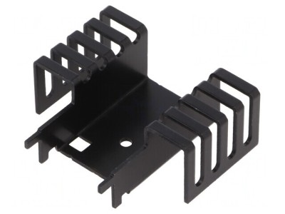 Radiator Extrudat Negru TO220 41.2mm x 51mm x 19mm foto