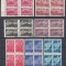 ROMANIA 1948 LP 235 FRATIA DE ARME ROMANO-SOVIETICA SERIA IN BLOCURI DE 4 MNH